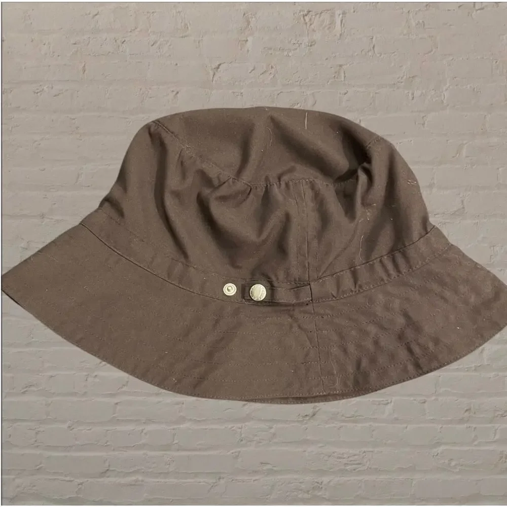 Escada Kids Youth Bucket Hat Dark Brown Cotton Designer Sun Cap Luxury Kids OS